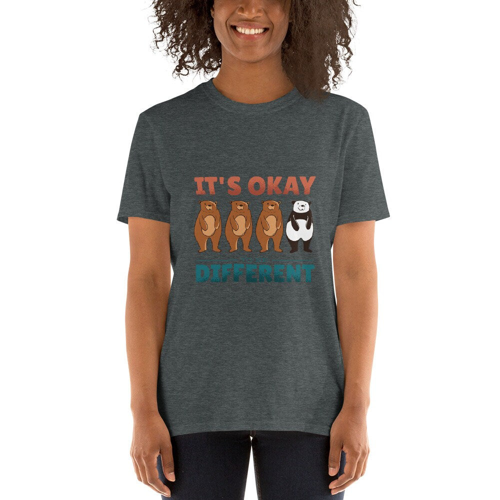 It's Okay To Be Different Bear and Polar Bear T-Shirt Inspirational Awareness Mom Dad Grandparent Shirt Kindness Love Shirt Great Gift Idea