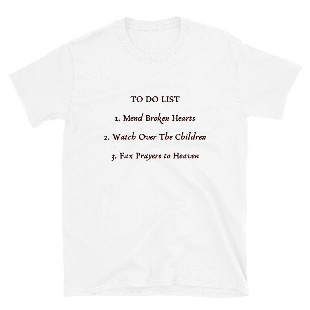 To Do List Short for the Love of Children Sleeved T-Shirt Great Gift Idea for Moms Dads or Grandparents A Loving T-Shirt for People and Kids