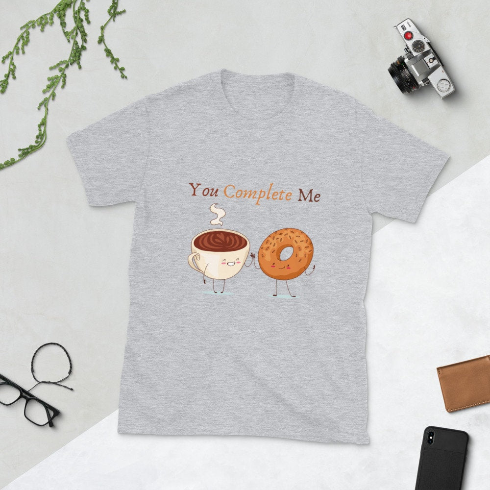 You Complete Me For the Coffee and Donut Lovers in Your Life Cute Gift Idea for Anyone that Loves Donuts and Coffee or Tea or Police Officer
