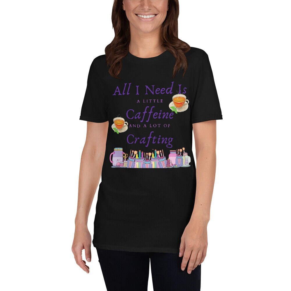 Women's "All I Need Is Coffee & Mascara" Long Sleeve Shirt - Soft Blend, Fun Graphic Tee