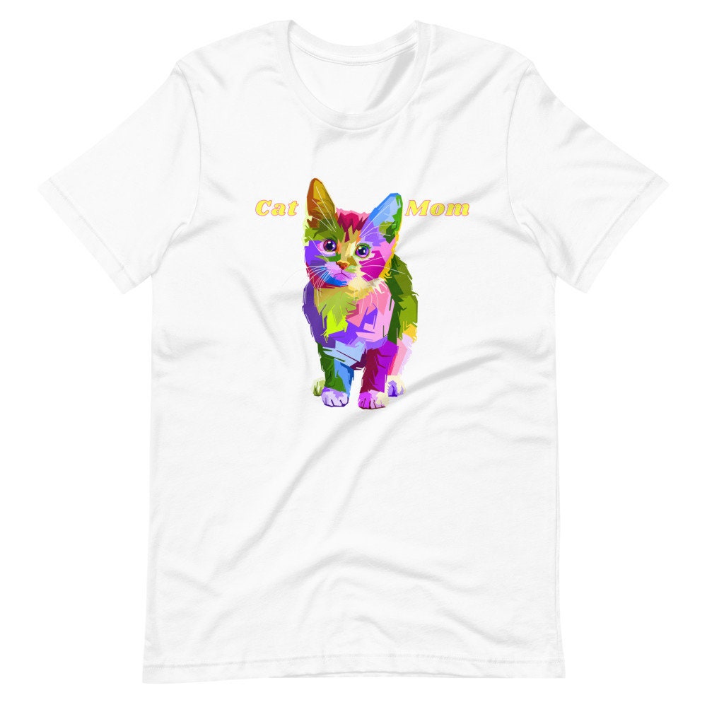 Mom Cat Short-Sleeve Unisex T-Shirt Mother's Day Gift Mom Grandmother Gift TShirt Cat Mom Gift Cute Cat Shirt Tee Shirt for Cat Lovers Gift