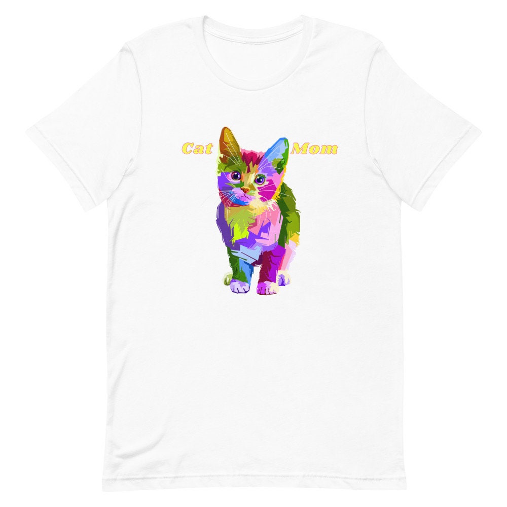 Mom Cat Short-Sleeve Unisex T-Shirt Mother's Day Gift Mom Grandmother Gift TShirt Cat Mom Gift Cute Cat Shirt Tee Shirt for Cat Lovers Gift