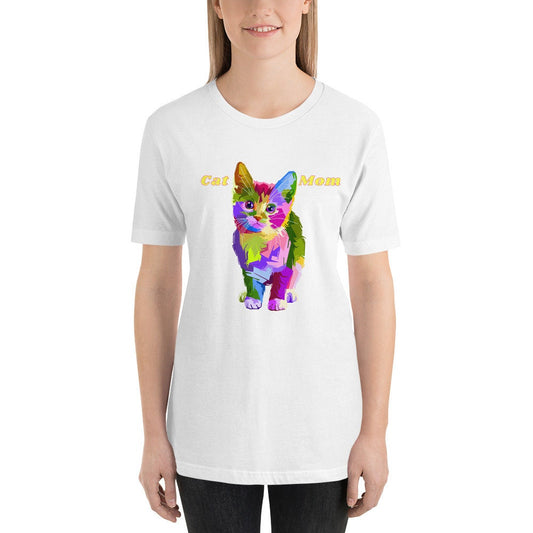 Mom Cat Short-Sleeve Unisex T-Shirt Mother's Day Gift Mom Grandmother Gift TShirt Cat Mom Gift Cute Cat Shirt Tee Shirt for Cat Lovers Gift