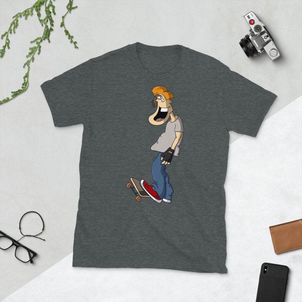 Skateboarder Short Sleeve Adult Unisex T-Shirt For The Skateboard Lover In Your Life Cute Funny Kid Guy Shirt For Men Or Women Great Gift