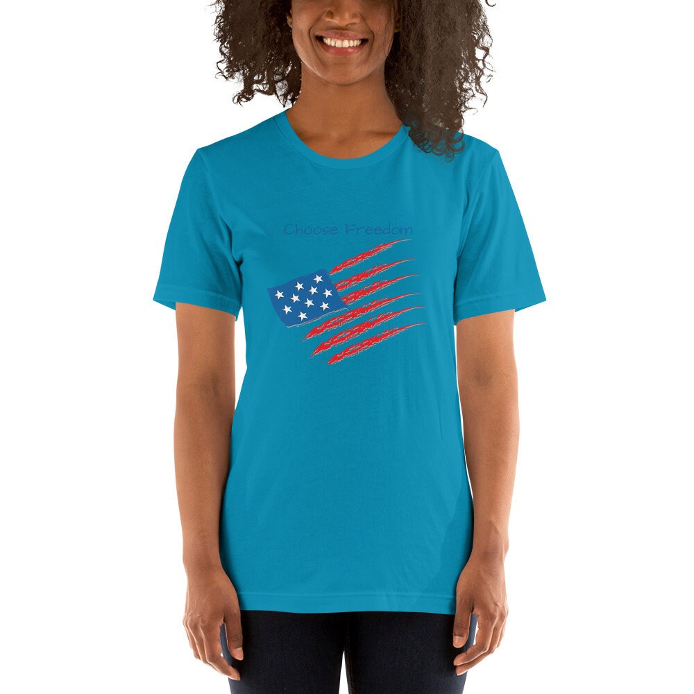 Choose Freedom T-Shirt Made In the USA American 4th of July Unisex Shirt Great Gift Idea for Men and Women Military Patriotic Tee Shirt Gift