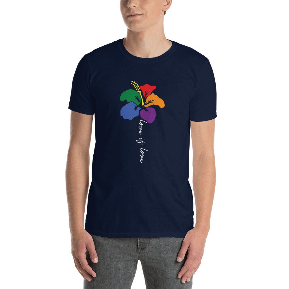 Love is Love No Matter How You Look At It Rainbow Flower TShirt for Women Men Nonbinary Gender Neutral Gay Lesbian LGBTQ Pride Rainbow Shirt
