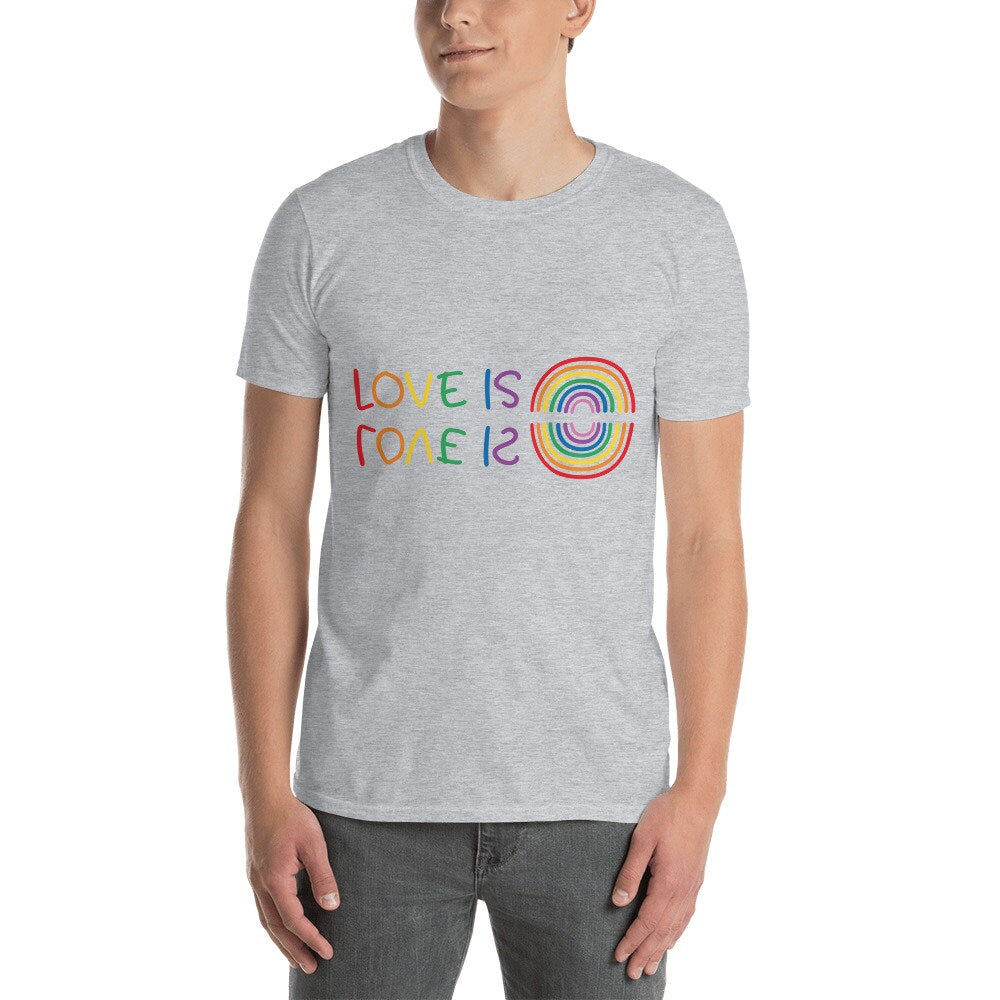 Love is Love No Matter How You Look At It TShirt for Women Men Nonbinary Gender Neutral or Genderqueer Gay Lesbian LGBTQ Pride Rainbow Shirt