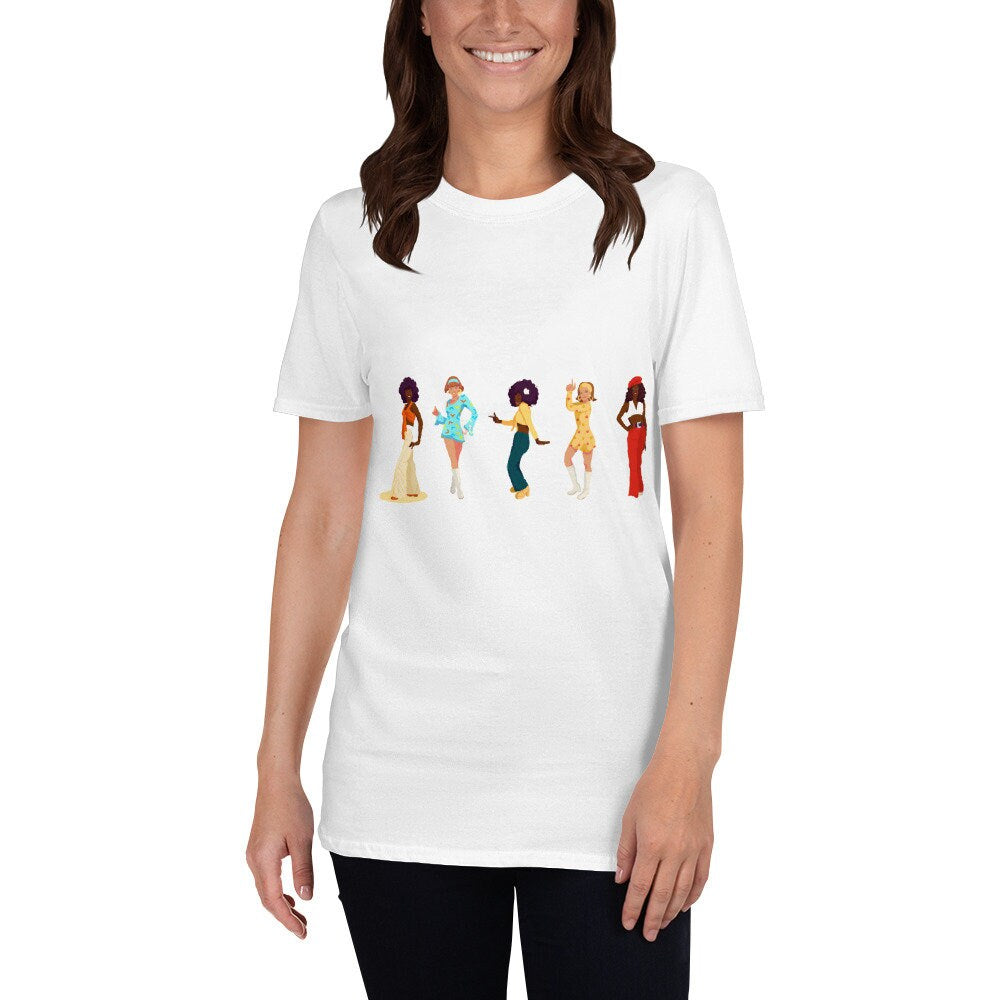 70's Dancers Good Vibes Hippie T-Shirt Retro Groovy Funky Dancers Great Gift Idea for Anyone From The 70's Retro Flower Power T-Shirt