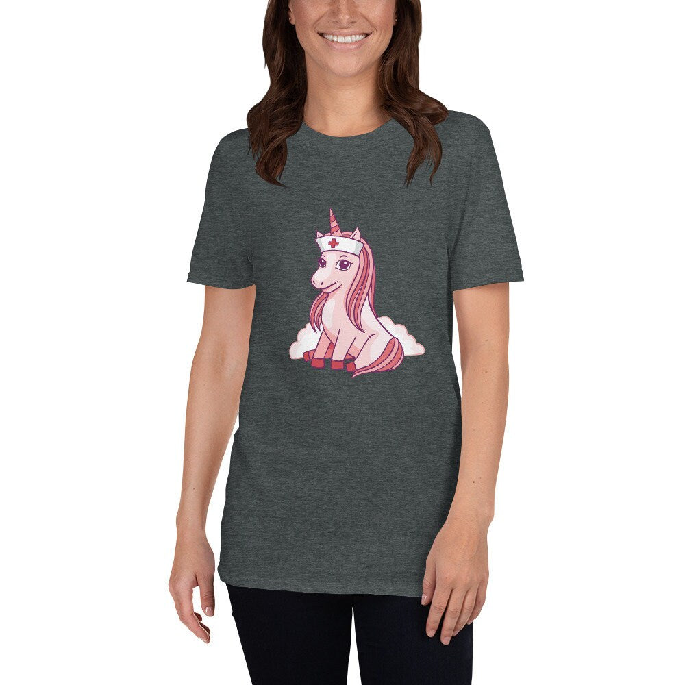 Unicorn Medical T-Shirt Cute Shirt for Nurses RN's or MA's in the Healthcare Field Great Gift Idea for First Responders Pink Unicorn Tee