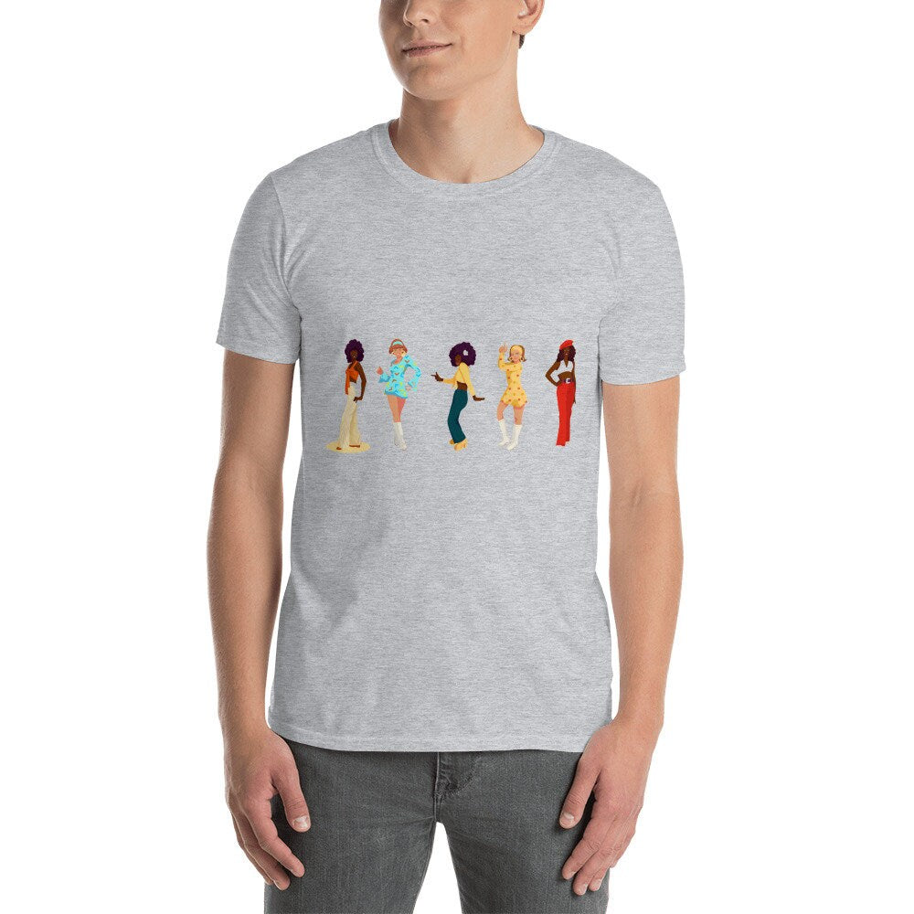 70's Dancers Good Vibes Hippie T-Shirt Retro Groovy Funky Dancers Great Gift Idea for Anyone From The 70's Retro Flower Power T-Shirt