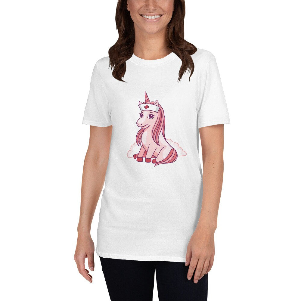 Unicorn Medical T-Shirt Cute Shirt for Nurses RN's or MA's in the Healthcare Field Great Gift Idea for First Responders Pink Unicorn Tee