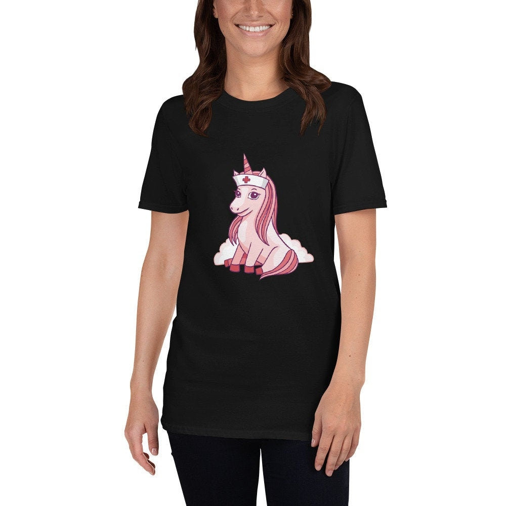 Unicorn Medical T-Shirt Cute Shirt for Nurses RN's or MA's in the Healthcare Field Great Gift Idea for First Responders Pink Unicorn Tee