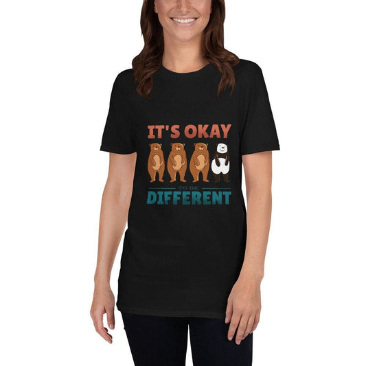 It's Okay To Be Different Bear and Polar Bear T-Shirt Inspirational Awareness Mom Dad Grandparent Shirt Kindness Love Shirt Great Gift Idea
