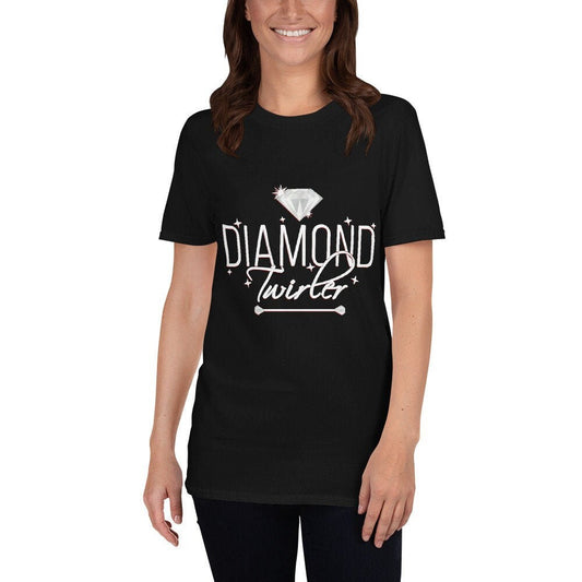 Diamond Baton Twirling T-Shirt For You Or The Person In Your Life That Loves Batons or Baton Twirling Cheer on a Loved One For Baton Lovers