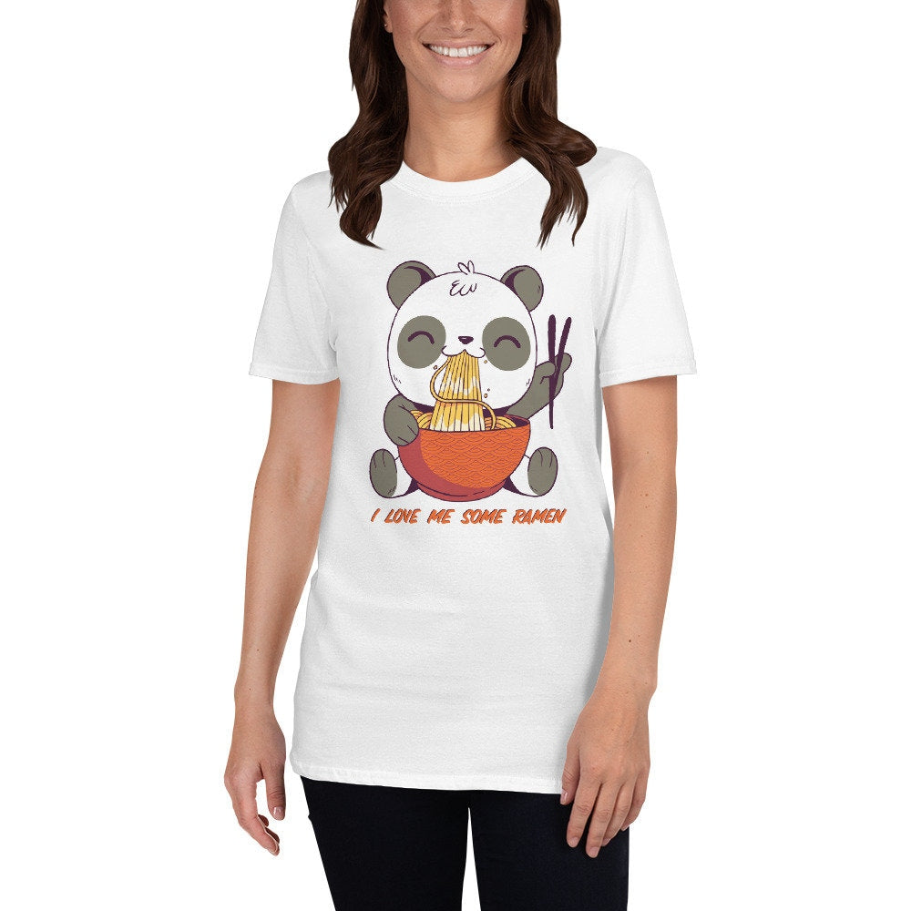 I Love Me Some Ramen Noodles Smiling Panda Eating Ramen Noodles For Anyone That Loves Ramen Noodles Gift Idea for Panda and Ramen Lovers Tee