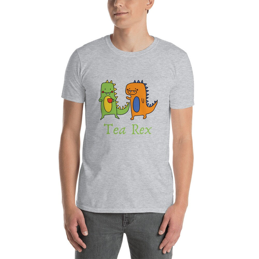 Tea Rex Cute Tea Drinking Dinosaurs Gift Idea for Anyone that Loves Tea or Coffee and Dinosaurs T-Rexs or Any Other Prehistoric Reptiles Tee