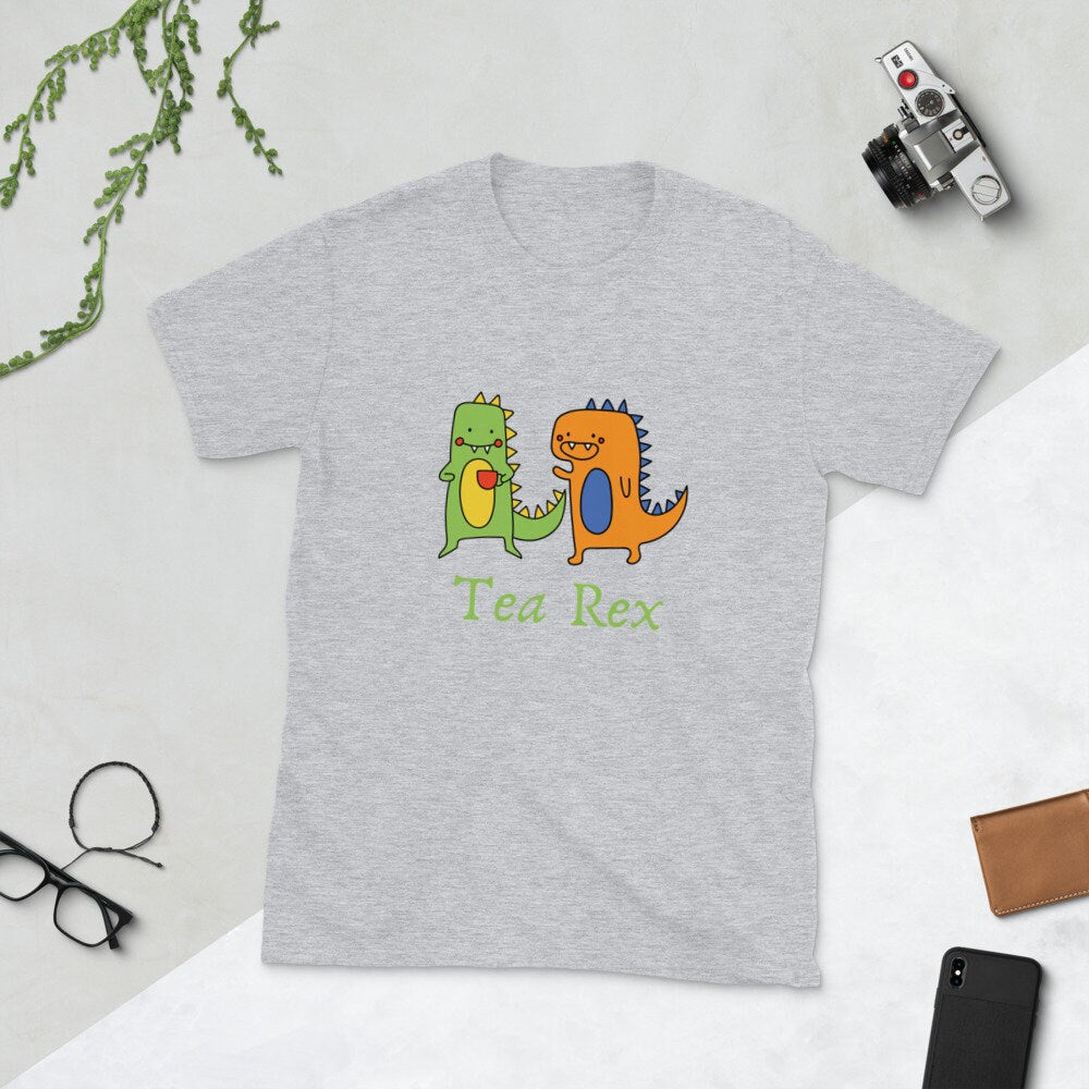 Tea Rex Cute Tea Drinking Dinosaurs Gift Idea for Anyone that Loves Tea or Coffee and Dinosaurs T-Rexs or Any Other Prehistoric Reptiles Tee