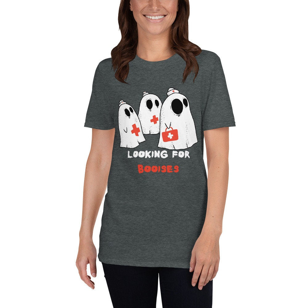 Looking For Booises for the Nurse RN MA or Medical Professional that You Love for Friends or Family Halloween Ghosts Graphic Tee Shirt Gift