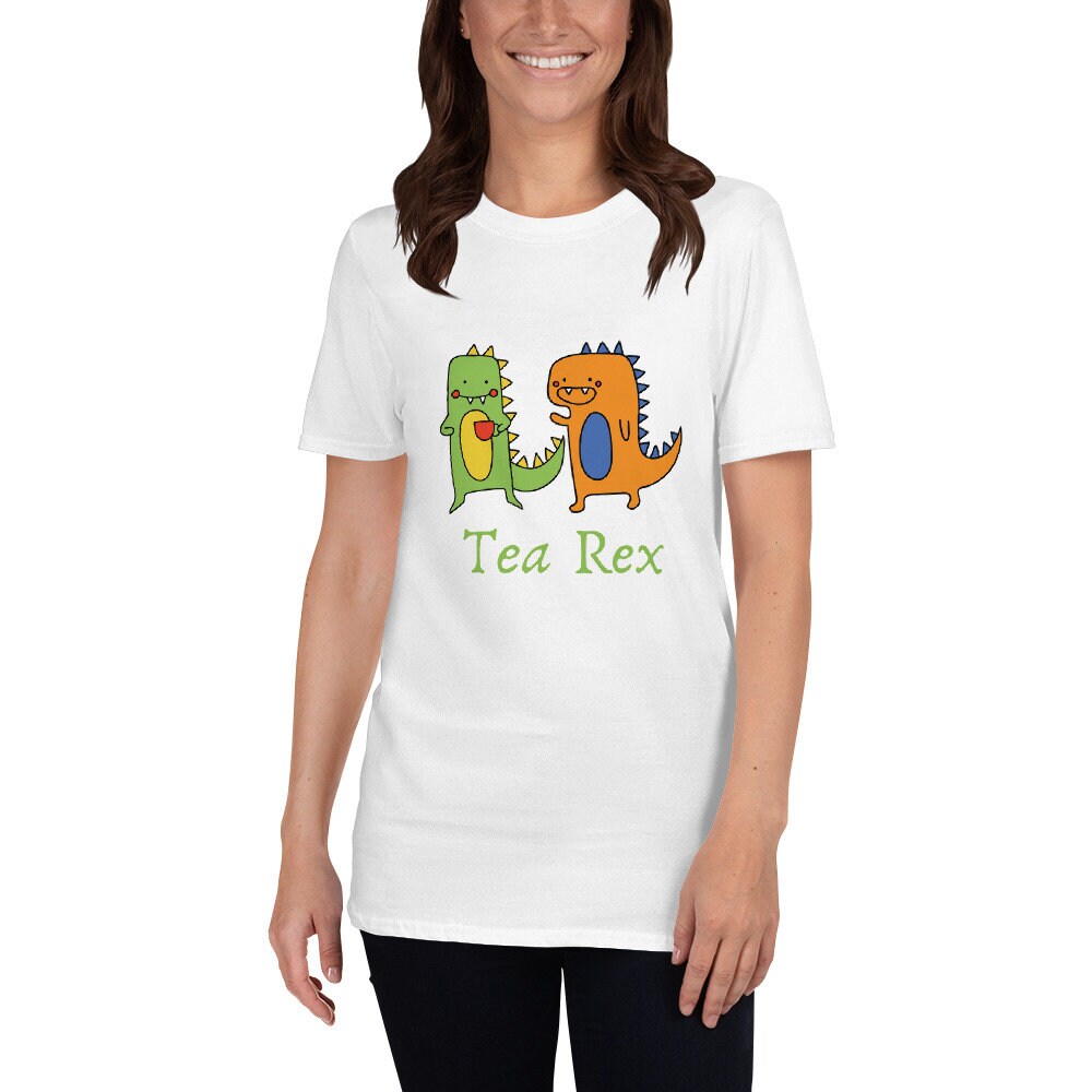 Tea Rex Cute Tea Drinking Dinosaurs Gift Idea for Anyone that Loves Tea or Coffee and Dinosaurs T-Rexs or Any Other Prehistoric Reptiles Tee