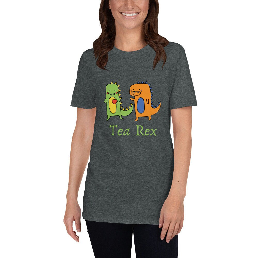 Tea Rex Cute Tea Drinking Dinosaurs Gift Idea for Anyone that Loves Tea or Coffee and Dinosaurs T-Rexs or Any Other Prehistoric Reptiles Tee