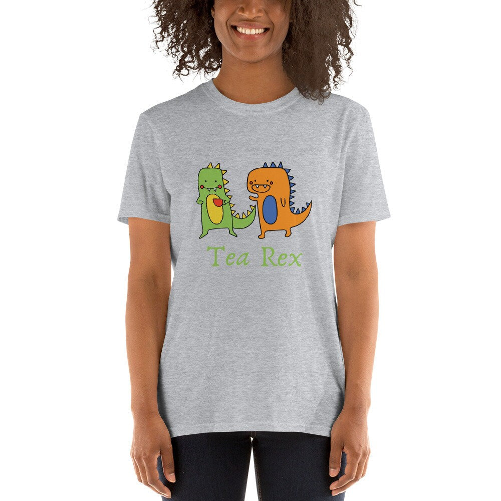 Tea Rex Cute Tea Drinking Dinosaurs Gift Idea for Anyone that Loves Tea or Coffee and Dinosaurs T-Rexs or Any Other Prehistoric Reptiles Tee