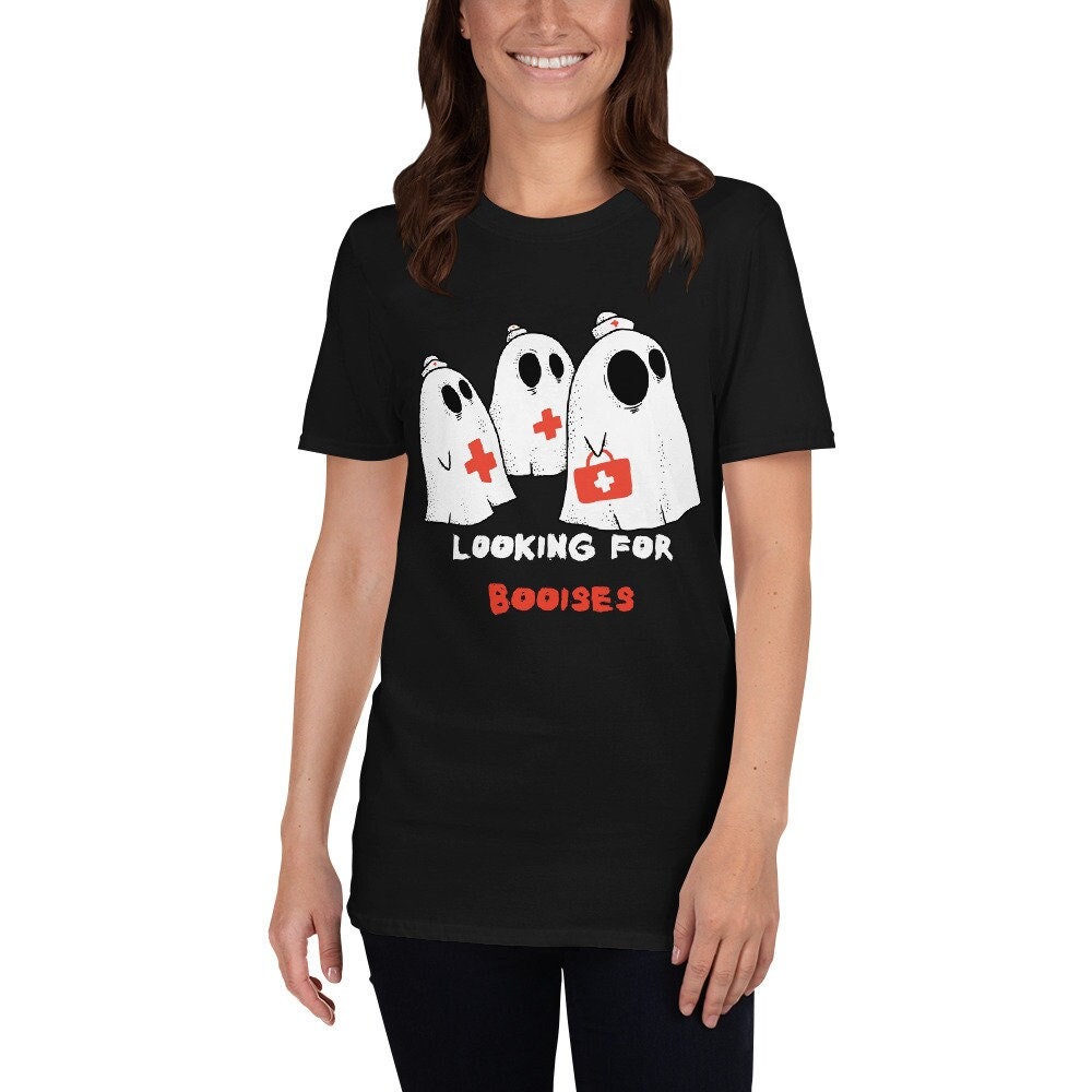 Looking For Booises for the Nurse RN MA or Medical Professional that You Love for Friends or Family Halloween Ghosts Graphic Tee Shirt Gift