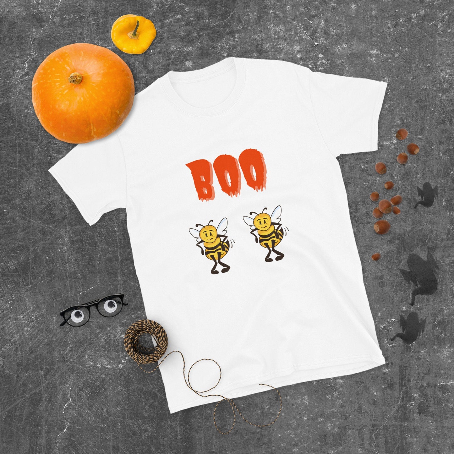 Boo Bees Cute Funny Halloween Short-Sleeve Unisex T-Shirt. Fun costume for you or your family and friends. Great gift idea for your spouse.