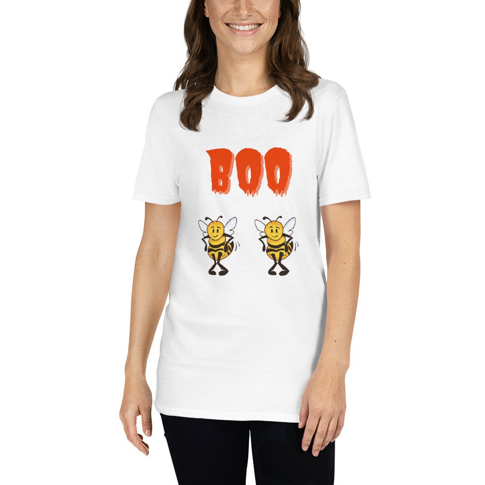 Boo Bees Cute Funny Halloween Short-Sleeve Unisex T-Shirt. Fun costume for you or your family and friends. Great gift idea for your spouse.