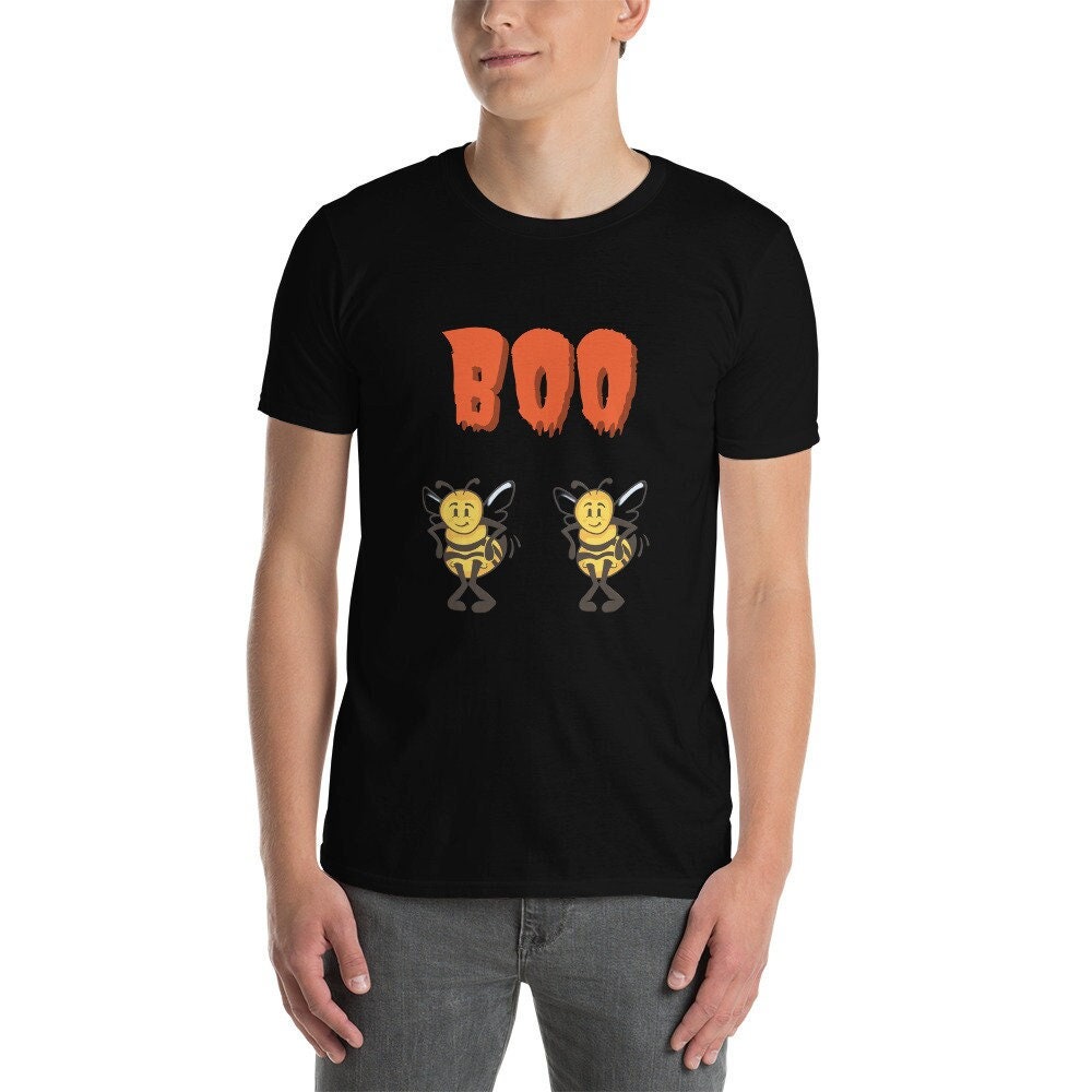 Boo Bees Cute Funny Halloween Short-Sleeve Unisex T-Shirt. Fun costume for you or your family and friends. Great gift idea for your spouse.