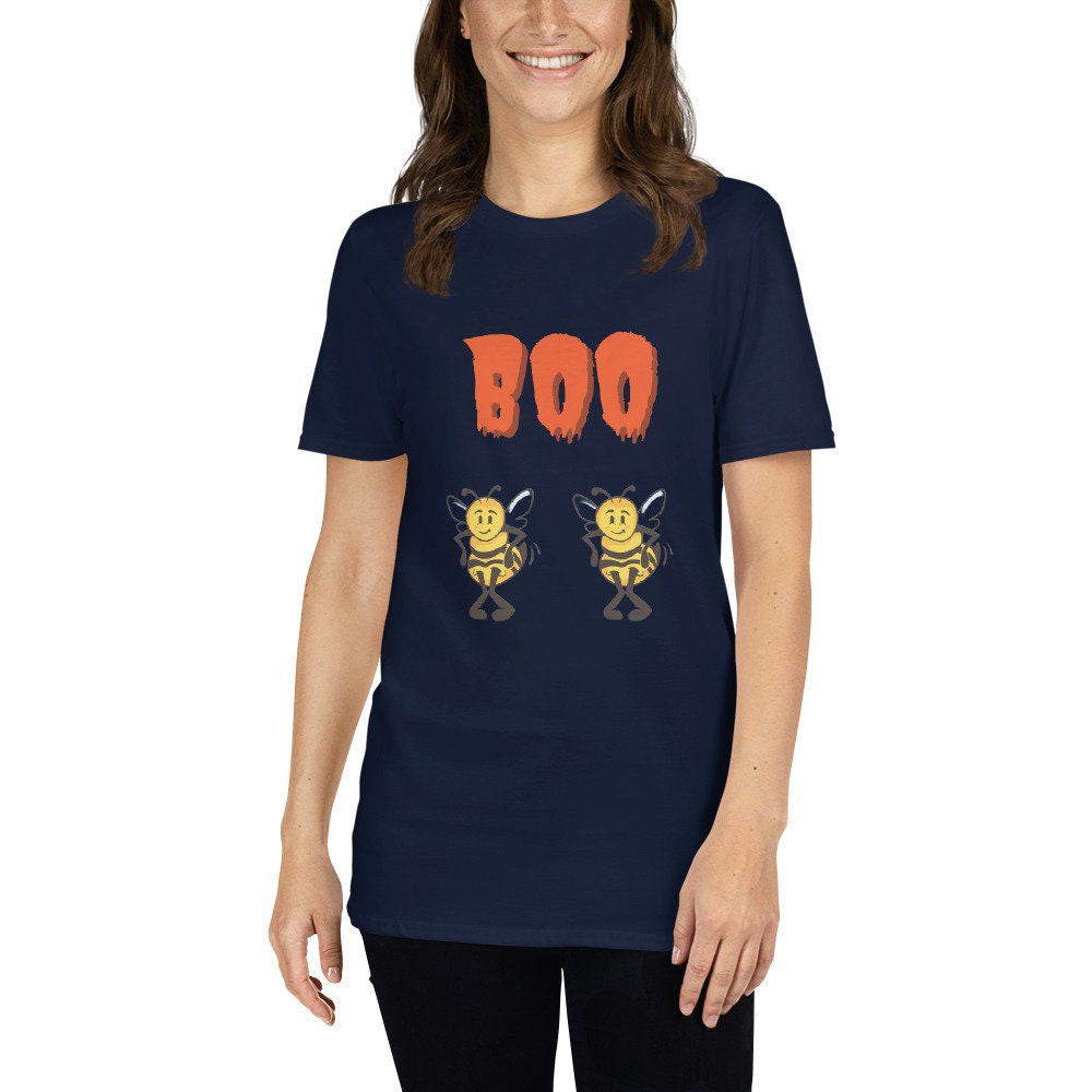 Boo Bees Cute Funny Halloween Short-Sleeve Unisex T-Shirt. Fun costume for you or your family and friends. Great gift idea for your spouse.