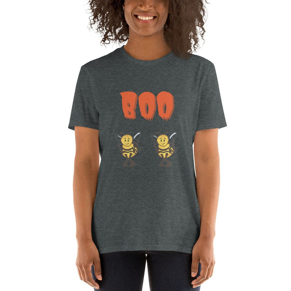 Boo Bees Cute Funny Halloween Short-Sleeve Unisex T-Shirt. Fun costume for you or your family and friends. Great gift idea for your spouse.