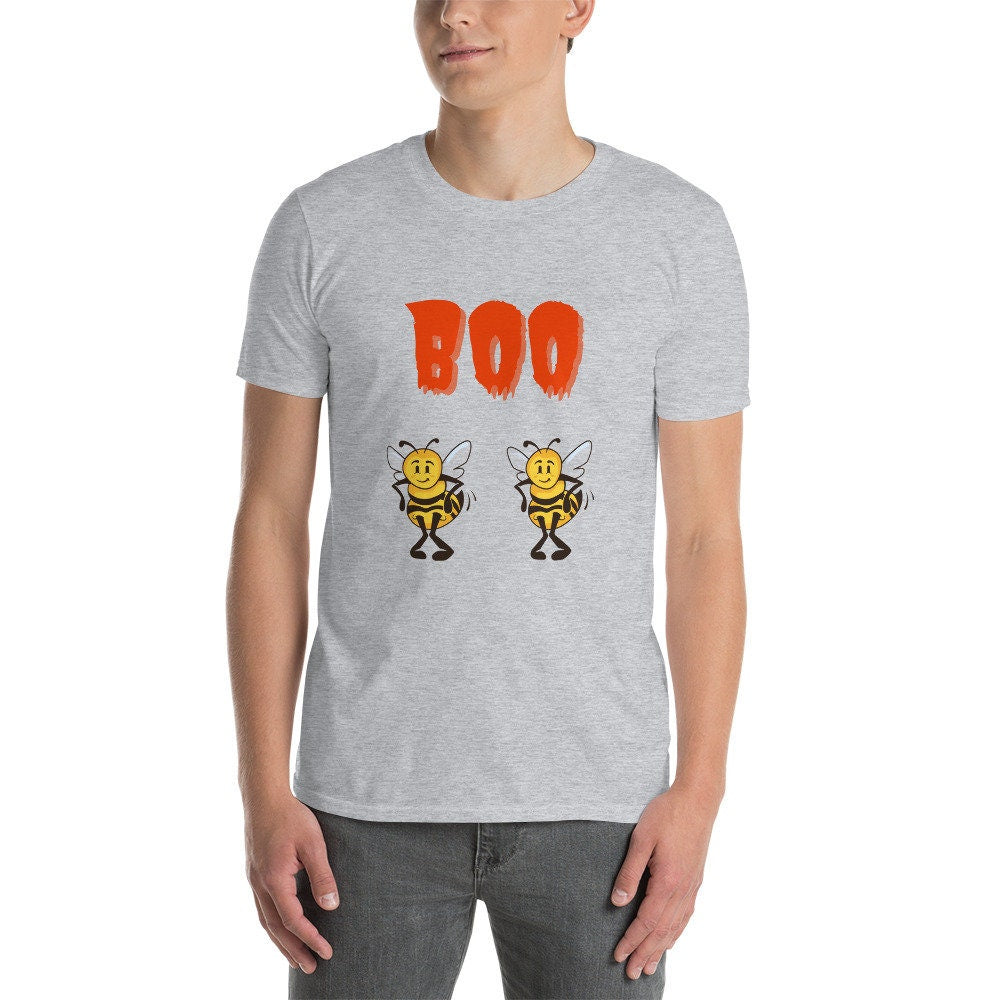 Boo Bees Cute Funny Halloween Short-Sleeve Unisex T-Shirt. Fun costume for you or your family and friends. Great gift idea for your spouse.