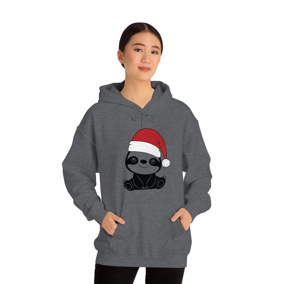 Christmas Sloth Unisex Heavy Blend Hooded Sweatshirt for Adults or Kids Great Gift Idea for Family, Friends, or Anyone that Loves Christmas