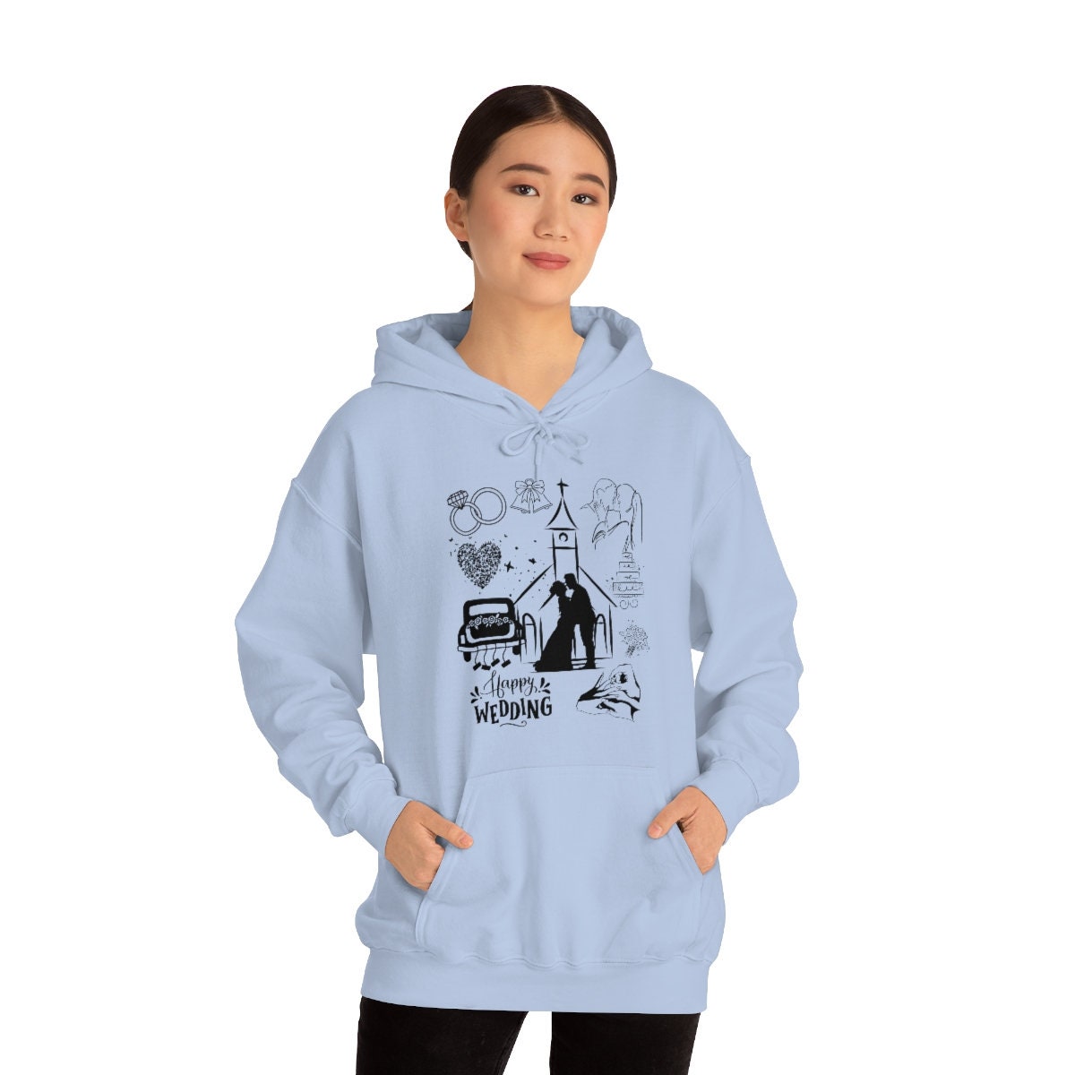 Christmas Wedding Unisex Heavy Blend Hooded Sweatshirt for That Special Wedding Great Gift Idea for Brides and Grooms and Family, Friends