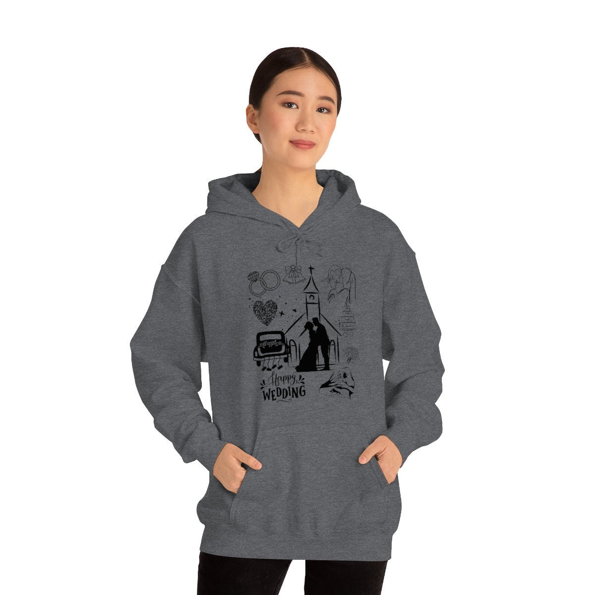 Christmas Wedding Unisex Heavy Blend Hooded Sweatshirt for That Special Wedding Great Gift Idea for Brides and Grooms and Family, Friends