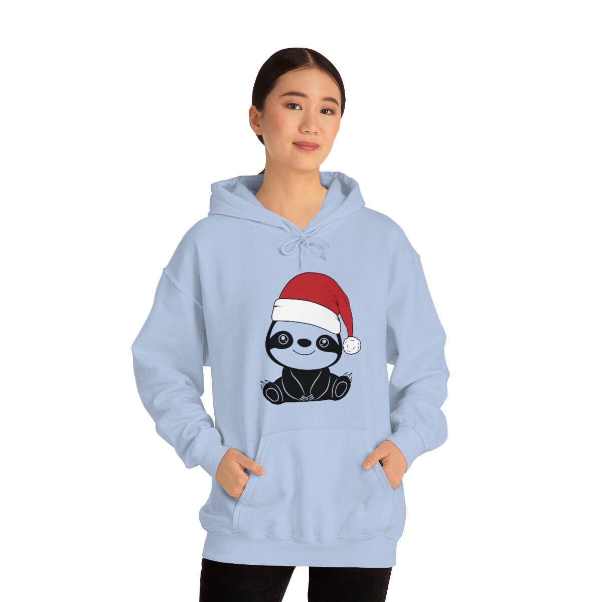 Christmas Sloth Unisex Heavy Blend Hooded Sweatshirt for Adults or Kids Great Gift Idea for Family, Friends, or Anyone that Loves Christmas