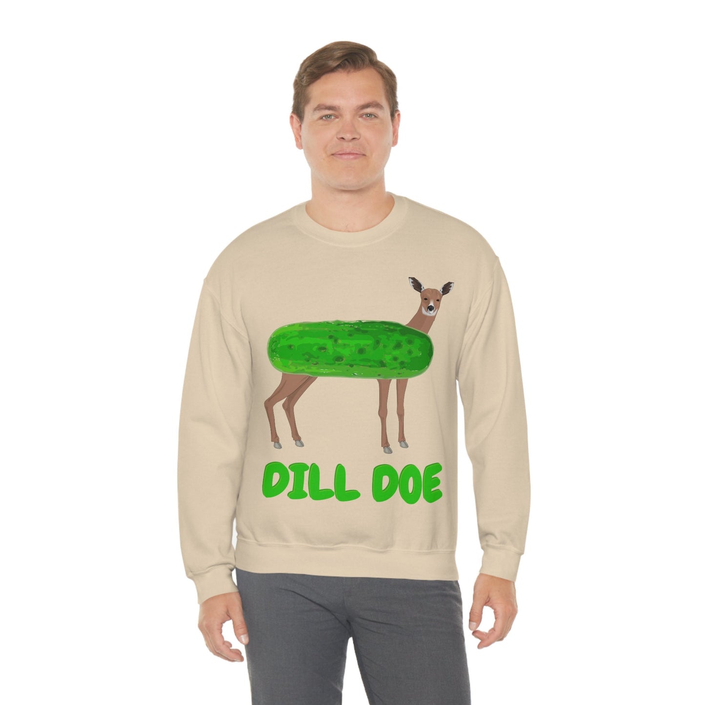 Dill Doe Funny Silly Humorous Unisex Heavy Blend Shirt Crewneck Sweatshirt for Family Friends with a Sense of Humor Dirty Humor Birthday