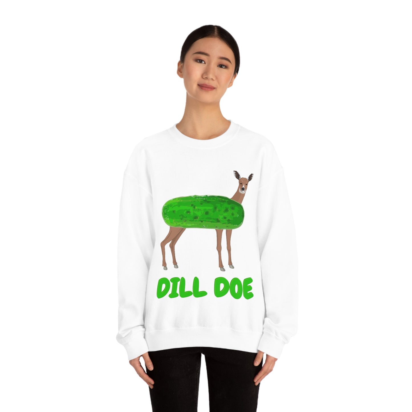 Dill Doe Funny Silly Humorous Unisex Heavy Blend Shirt Crewneck Sweatshirt for Family Friends with a Sense of Humor Dirty Humor Birthday