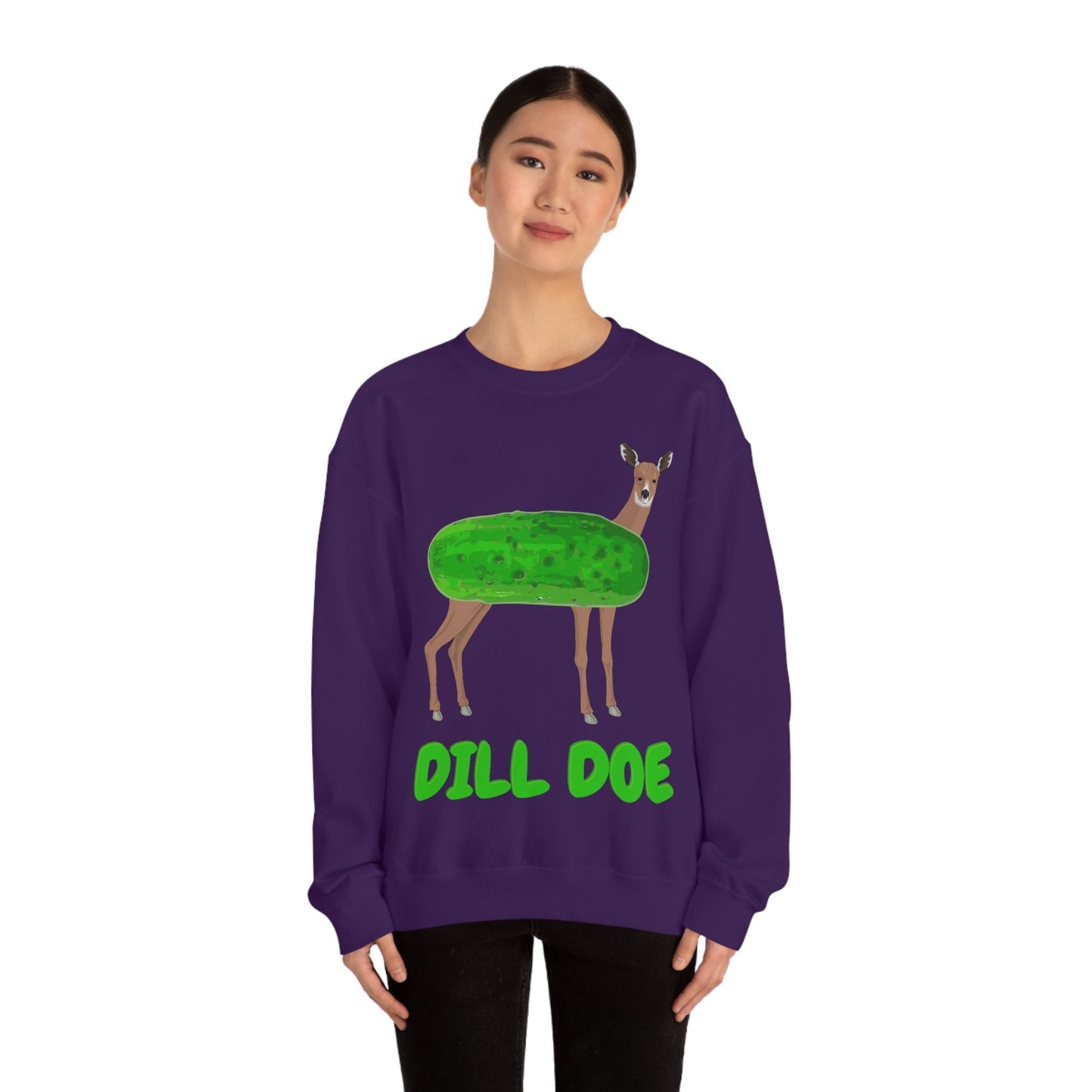 Dill Doe Funny Silly Humorous Unisex Heavy Blend Shirt Crewneck Sweatshirt for Family Friends with a Sense of Humor Dirty Humor Birthday