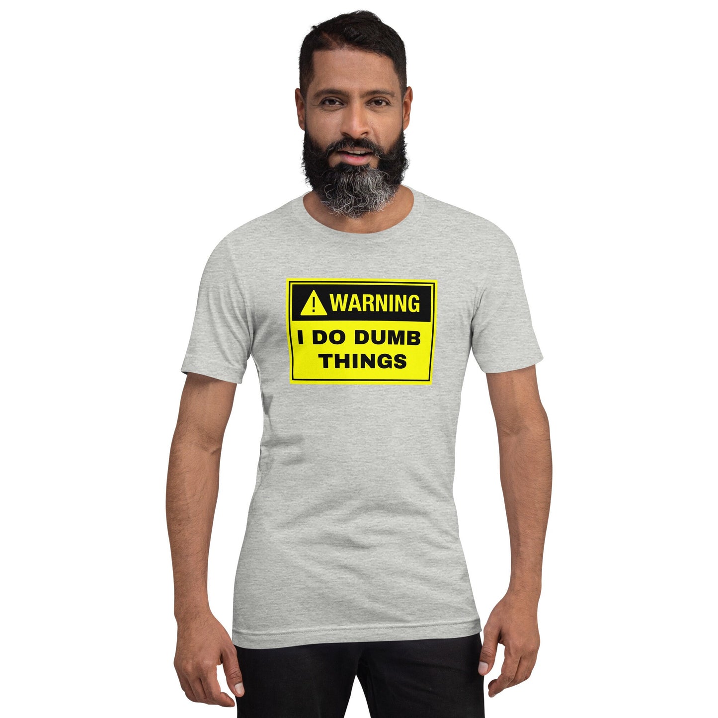 Warning I do Dumb Things Heavyweight Unisex Silly Funny Sarcastic T-shirt for Anyone That Needs a Laugh Novelty Joke Shirt Funny Graphic Tee