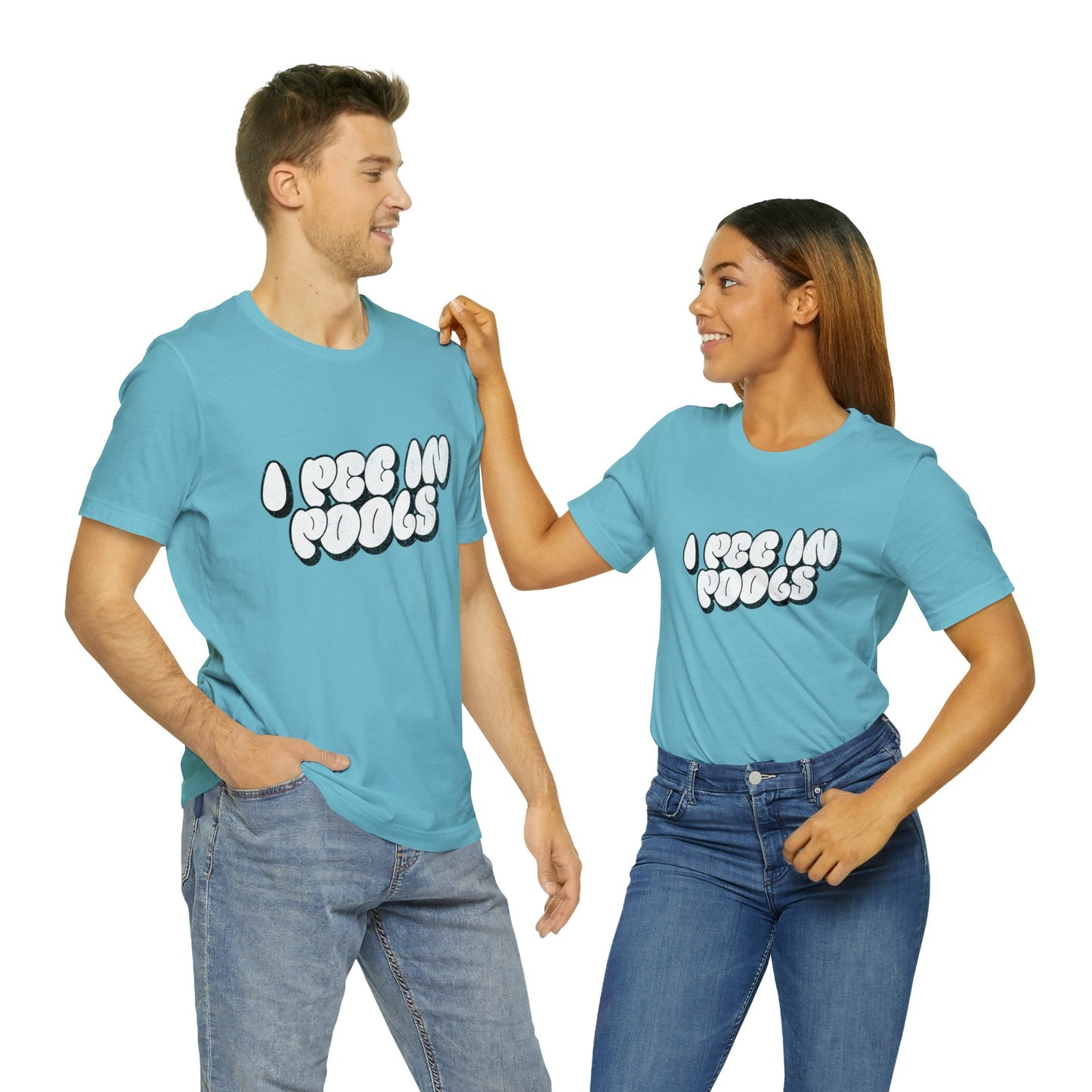 I Pee In Pools Unisex Short Sleeve Tee Silly Funny Sarcastic T-shirt Novelty Joke Shirt Funny Graphic Trendy Casual Wear Tee For Him Her