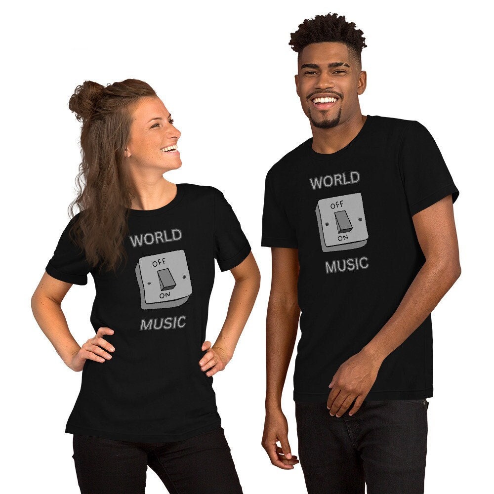 World Off Music On Unisex Tee Shirt for Music Lovers Gift Idea for a Musical Person Great Gift Idea for Dancers Family Friends Dance Teacher