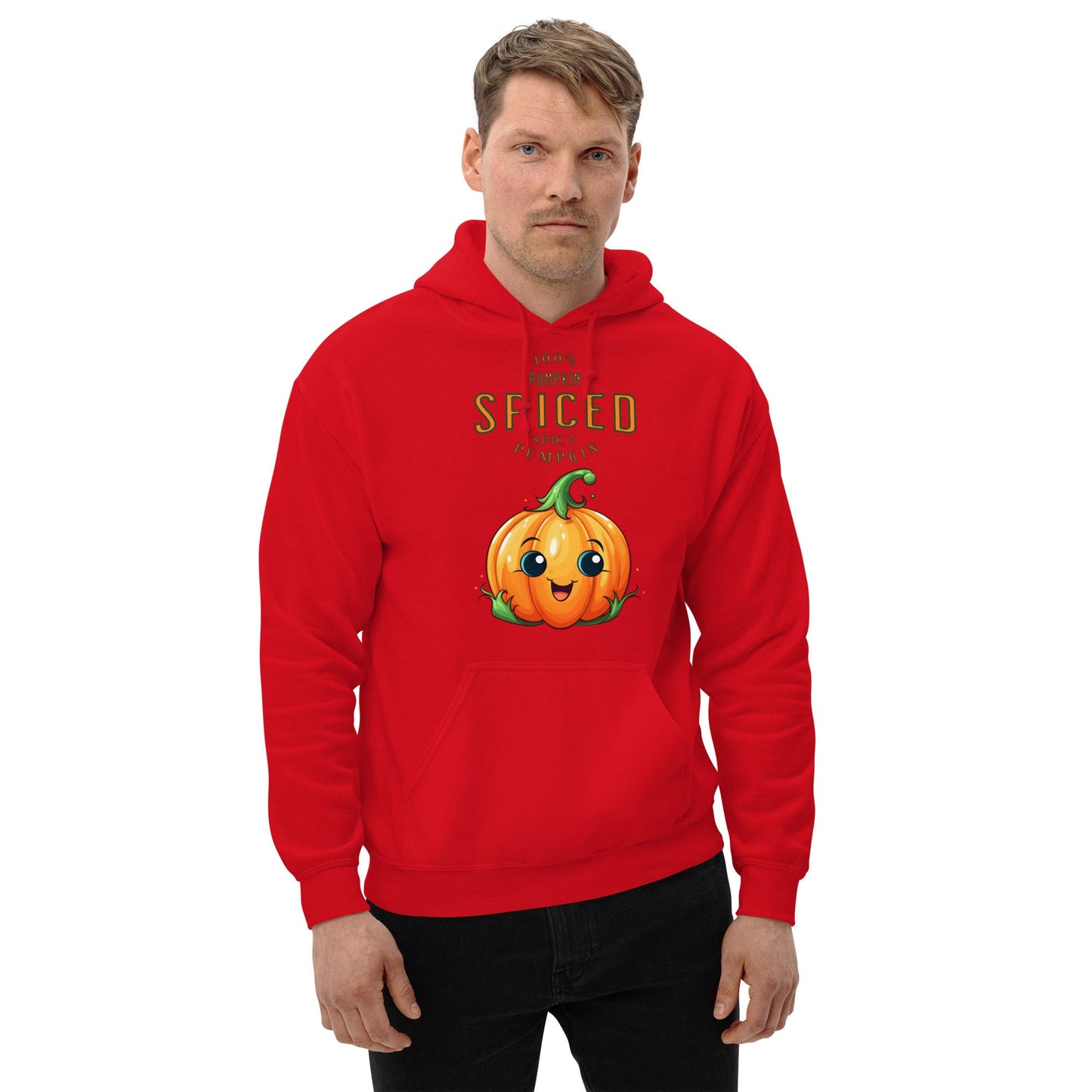 Pumpkin Spiced 100 Percent Spicy Pumpkin Cute Funny Silly Fall Unisex Hoodie Halloween Trick Or Treat Jack O Lantern Costume Gift Idea