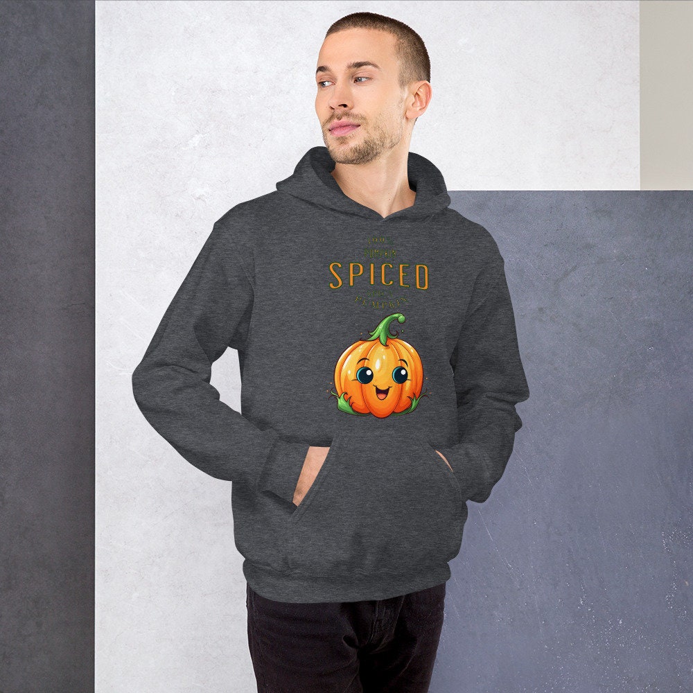 Pumpkin Spiced 100 Percent Spicy Pumpkin Cute Funny Silly Fall Unisex Hoodie Halloween Trick Or Treat Jack O Lantern Costume Gift Idea