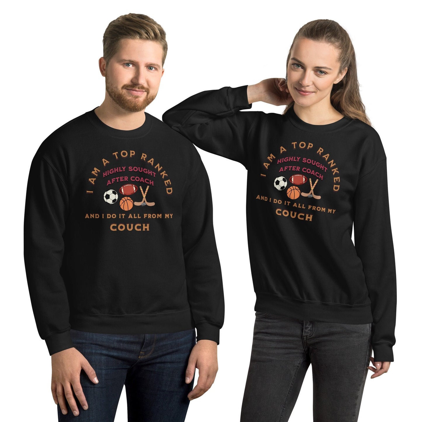 Sport Lovers Unisex Sweatshirt for Anyone That Loves Sports, Football, Basketball, Hockey, and Soccer People That Love Cheering Coaching