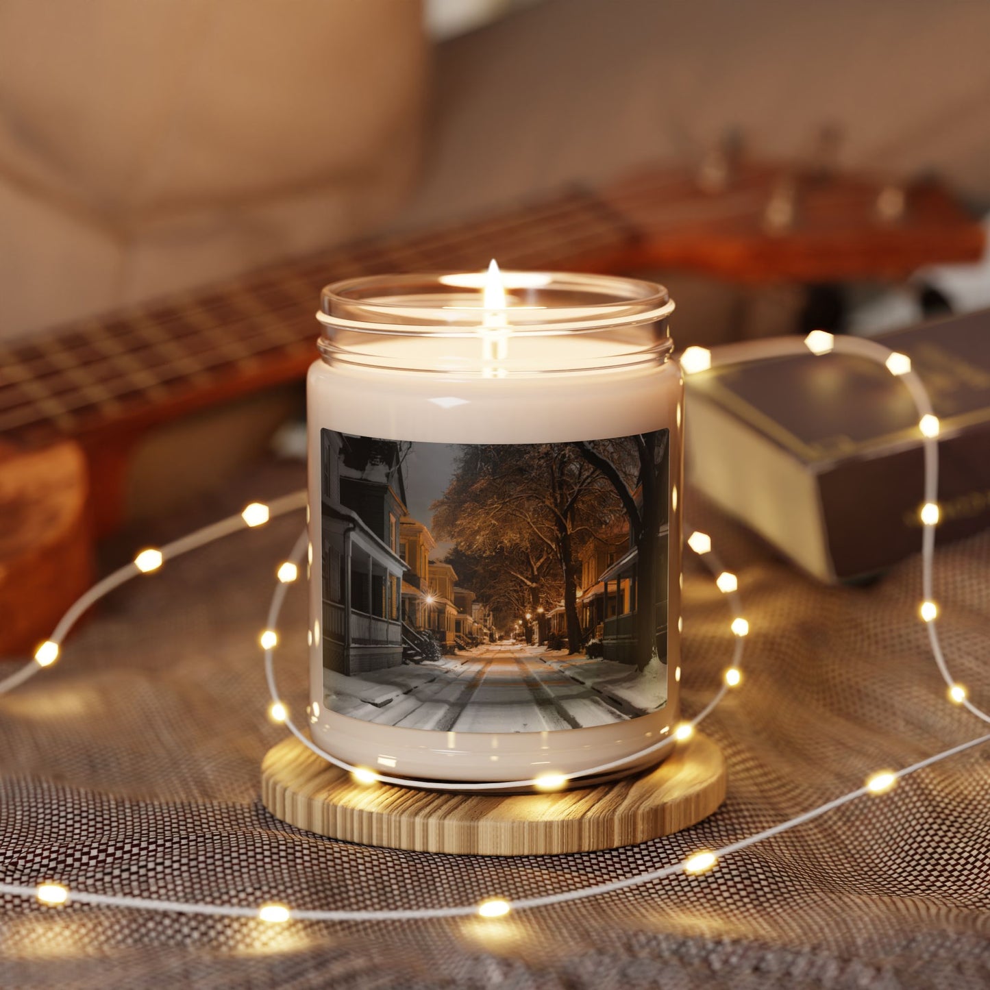 Soy Candle, Night Street Scene Candle, Home Decor Candle, Winter Candle Gift, Snowy Evening Candle, Holiday Candle